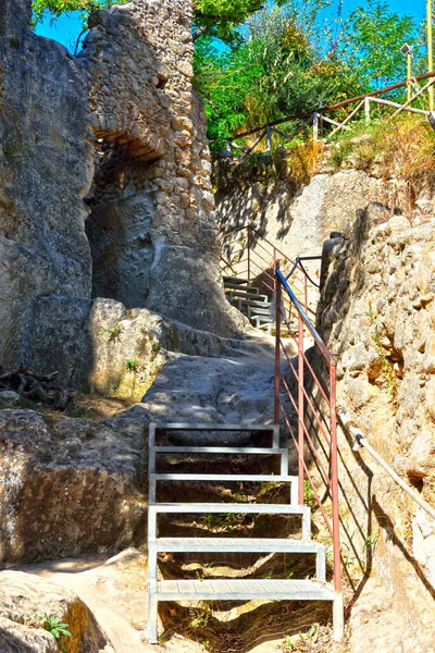 Zungri Barlangok Szikla Település Vibo Valentia Calabria Olaszország — Stock Fotó