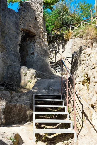Zungri Barlangok Szikla Település Vibo Valentia Calabria Olaszország — Stock Fotó