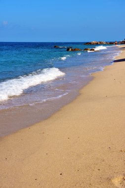 İtalya 'nın Ricadi Capo Vaticano plajı