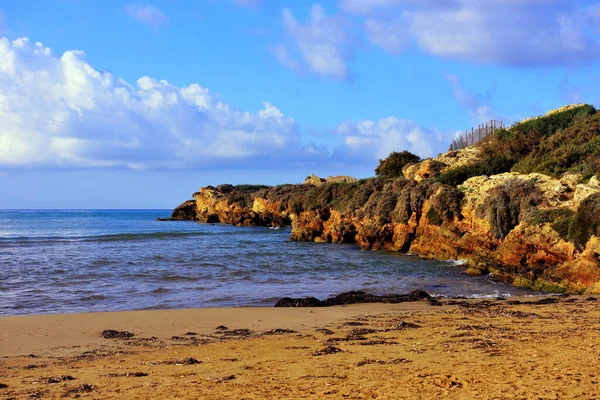 Punta Braccetto Plajı Ragusa Sicilya Talya — Stok fotoğraf