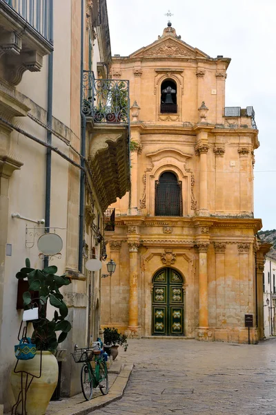 Church San Michele Arcangelo Baroque Style Scicli Sicily Italy — 스톡 사진
