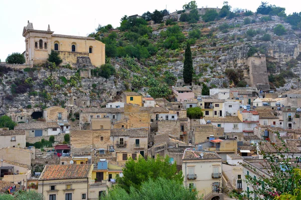 Panorama Del Centro Histórico Scicli Sicilia Italia — Foto de Stock