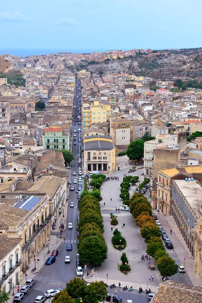 Panorama Van Het Historische Centrum Van Scicli Sicilië Italië — Stockfoto