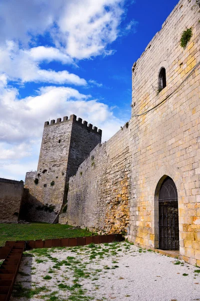 Lombardia Castle Pisan Tower Enna Sicily Italy — Stock Photo, Image