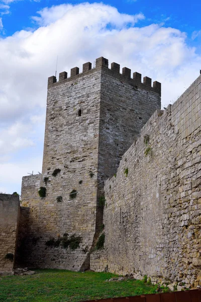 Castillo Lombardia Torre Pisana Enna Sicily Italia —  Fotos de Stock