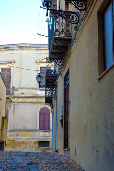 Szicíliai Enna Falu Történelmi Központja Szicília Olaszország — Stock Fotó