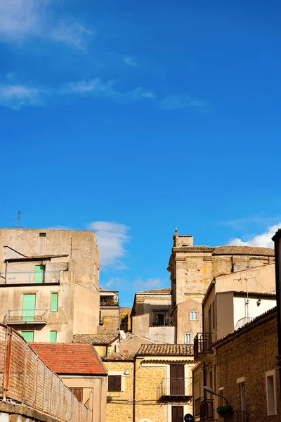 Centro Histórico Aldeia Siciliana Enna Sicília Itália — Fotografia de Stock