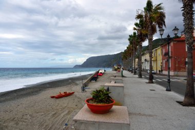 seaside promenade in bagnara calabra Calabria Ita clipart