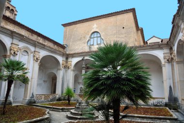 Antik mezarlığın manastırı, Padula Charterhouse Certosa di San Lorenzo 29 Eylül 2022 Padula İtalya