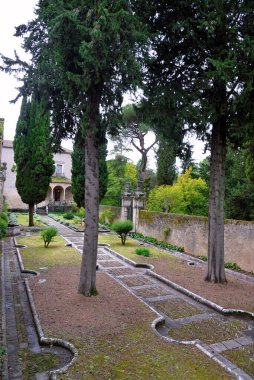 Dış avlu Certosa Di San Lorenzo veya Padula 29 Eylül 2022 Padula İtalya