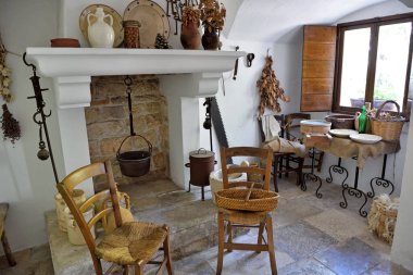 View inside the trullo sovrano (museum)  May 1 2017 Alberobello Puglia Italy