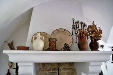 View inside the trullo sovrano (museum)  May 1 2017 Alberobello Puglia Italy