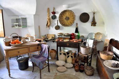 View inside the trullo sovrano (museum)  May 1 2017 Alberobello Puglia Italy