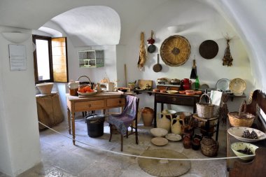 View inside the trullo sovrano (museum)  May 1 2017 Alberobello Puglia Italy