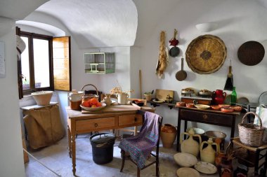 View inside the trullo sovrano (museum)  May 1 2017 Alberobello Puglia Italy