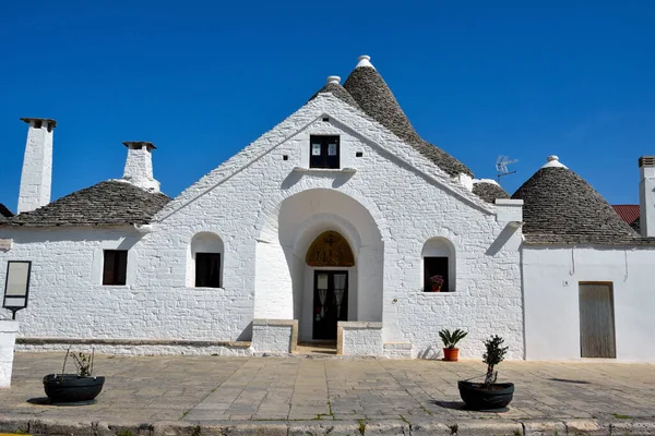 Alberobello, İtalya Trulli evlerin görünümü