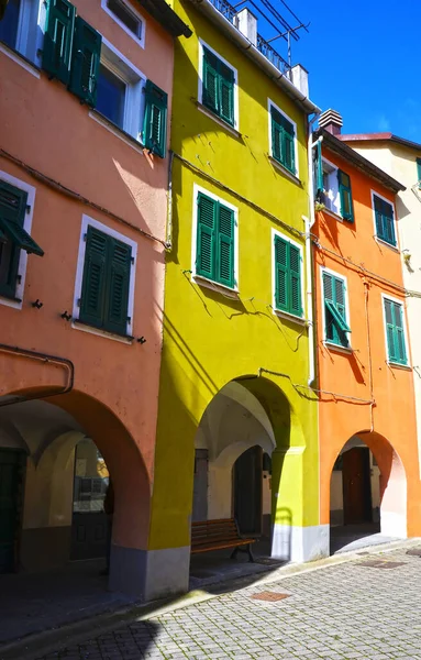 Case Colorate Varese Ligure Provincia Spezia Italia — Foto Stock