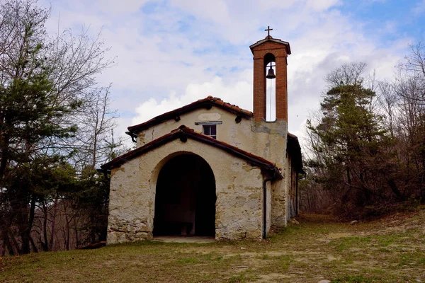 Mały Kościół Anna Miejscowości Colla Plodio Millesimo Savona Włochy — Zdjęcie stockowe