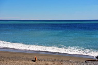 İtalya 'nın Albisola Superiore Liguria plajında