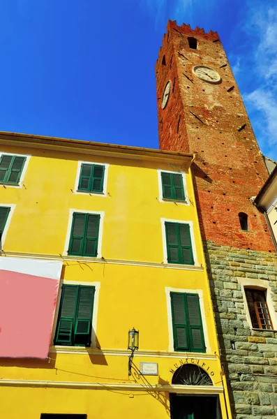 Torre Comunale Parte Del Palazzo Civico Noli Savona — Foto Stock