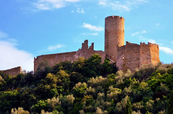 Castle Monte Ursino Noli Savona Italy — Stock Photo, Image
