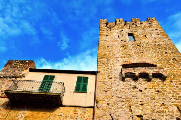 San Giovanni Tower Noli Savona Italië — Stockfoto