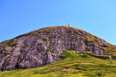 antennas on the top of mount maggiorasca s. stefano d'aveto genoa italy clipart