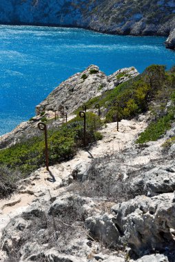 Cabo de So Vicente yakınlarındaki kıyı şeridi Portekiz 'i kaplıyor.
