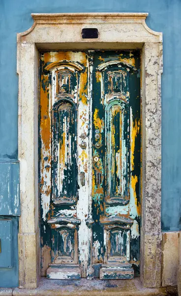 Eski kasaba Olho Algarve Portekiz 'in tarihi kapıları