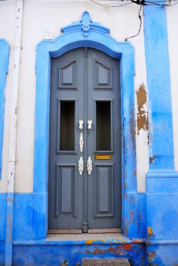 Eski kasaba Olho Algarve Portekiz 'in tarihi kapıları