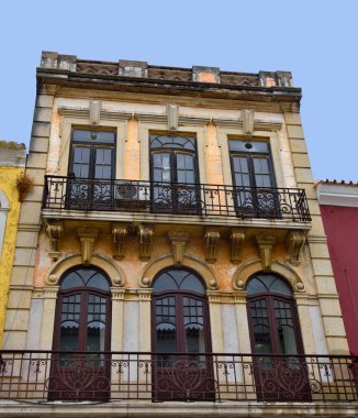 Tarihi merkezdeki antik binalar Faro Algarve Portekiz 'in tarihi merkezi.