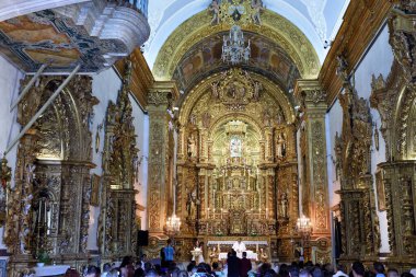 Kilisenin içinde Nossa Senhora do Carmo Carmel Leydisi 21 Eylül 2024 Faro Portekiz