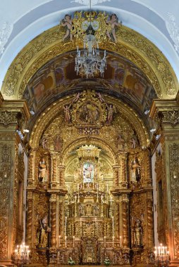 Kilisenin içinde Nossa Senhora do Carmo Carmel Leydisi 21 Eylül 2024 Faro Portekiz