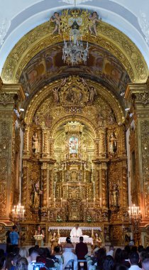 Kilisenin içinde Nossa Senhora do Carmo Carmel Leydisi 21 Eylül 2024 Faro Portekiz