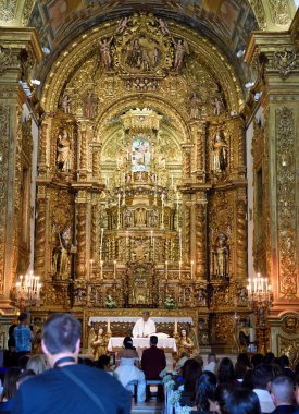 Kilisenin içinde Nossa Senhora do Carmo Carmel Leydisi 21 Eylül 2024 Faro Portekiz