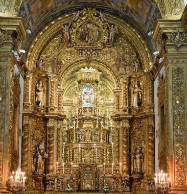 Kilisenin içinde Nossa Senhora do Carmo Carmel Leydisi 21 Eylül 2024 Faro Portekiz