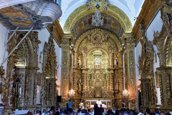 Kilisenin içinde Nossa Senhora do Carmo Carmel Leydisi 21 Eylül 2024 Faro Portekiz