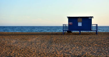 Bolnuevo Murcia İspanya 'da gün batımı kumsalı