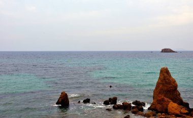 Bolnuevo murcia İspanya 'nın kıyısında