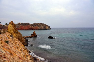Bolnuevo murcia İspanya 'nın kıyısında