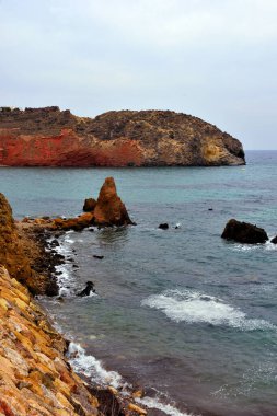 Bolnuevo murcia İspanya 'nın kıyısında