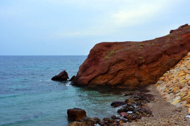  Bolnuevo Mazarron Murcia İspanya 'nın kıyısında.