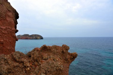  Bolnuevo Mazarron Murcia İspanya 'nın kıyısında.