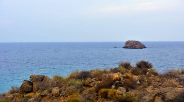  Bolnuevo Mazarron Murcia İspanya 'nın kıyısında.