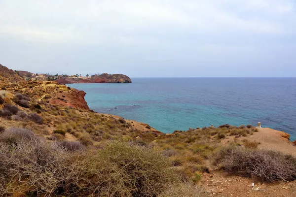 Bolnuevo Mazarron Murcia İspanya 'nın kıyısında. 