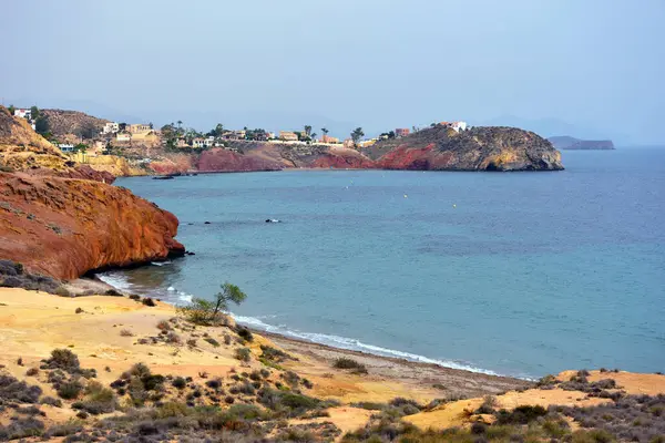 Bolnuevo Mazarron Murcia İspanya 'nın kıyısında. 