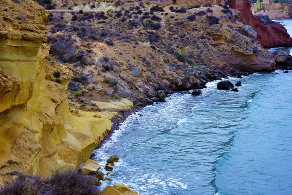 Bolnuevo Mazarron Murcia İspanya 'nın kıyısında.