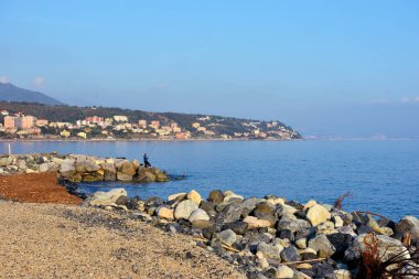 Cogoleto Genoa İtalya plajı