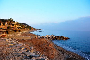 Cogoleto Genoa İtalya plajı
