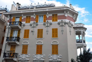 İtalya 'nın Cenova kentindeki tipik tarihi binalar